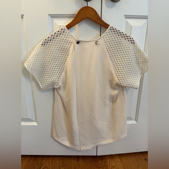 HUNTER BELL New York Mesh Sleeve Silk Blouse size Small - Picture 4 of 13